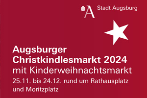 Teilbild des Flyers der Stadt Augsburg zum Christkindlesmarkt 2024